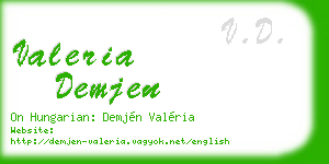valeria demjen business card