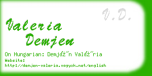 valeria demjen business card